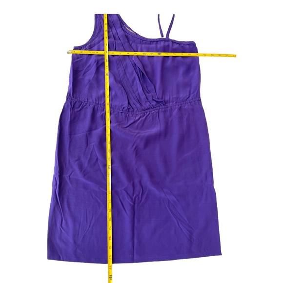 Charlie Jade - One Spaghetti Strap Asymmetrical Silk Dress Women's Size SP - Picture 8 of 9